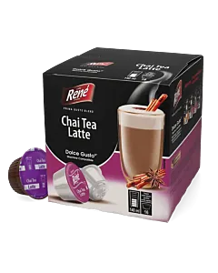 Caf&eacute; Ren&eacute; Chai Tea Latte package and capsule for Dolce Gusto
