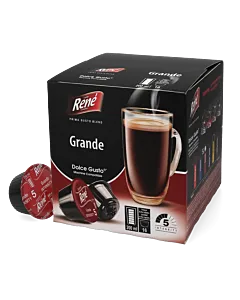 Caf&eacute; Ren&eacute; Grande package and capsule for Dolce Gusto
