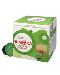 Gimoka Caff&egrave; al Ginseng package and capsule for Dolce Gusto
