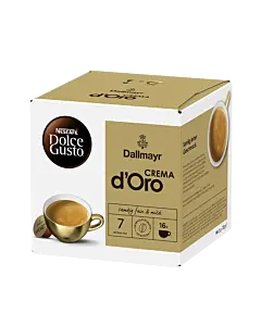 Dallmayr Crema d'Oro package and capsule for Dolce Gusto