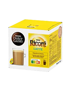 Nescaf&eacute; Ricor&eacute; Latte package and capsule for Dolce Gusto
