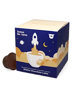 Senso Nocturno White Chocolate Latte package and pod for Dolce Gusto
