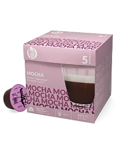 Kaffekapslen Mocha package and capsule for Dolce Gusto

