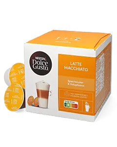 Nescaf&eacute; Latte Macchiato package and capsule for Dolce Gusto