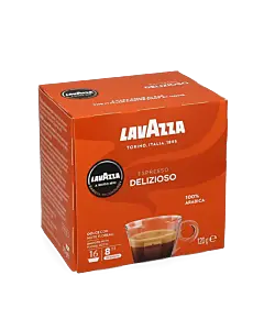 Lavazza Espresso Delizioso package and capsule for Lavazza A Modo Mio

