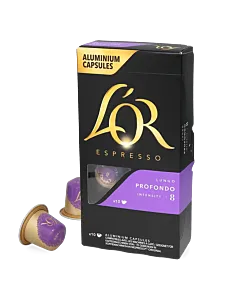 L'OR Lungo Profondo package and capsule for Nespresso&Acirc;&reg;