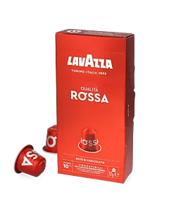 Lavazza Qualit&agrave; Rossa package and capsule for Nespresso
