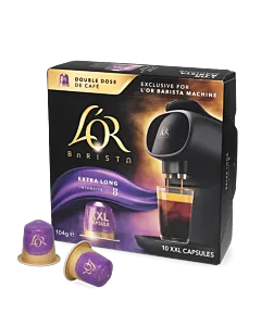 L'OR Double Lungo Profondo package and capsule for L'OR BARISTA