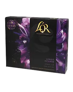 L'OR Lungo Intense package and capsule for Nespresso Pro
