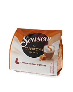 Senseo Cappuccino Caramel package and pods for Senseo