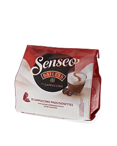Baileys Cappuccino package and pods for Senseo