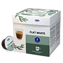 Kaffekapslen Flat White package and capsule for Dolce Gusto
