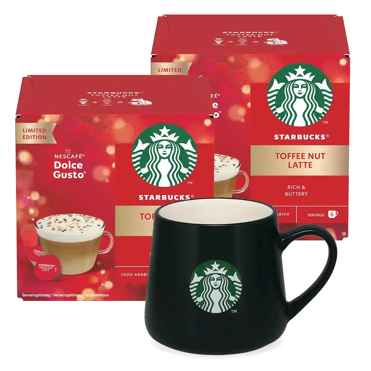 Toffee Nut Latte + Dark Green Mug Bundle