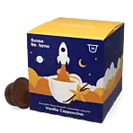 Senso Nocturno Vanilla Cappuccino package and capsule for Dolce Gusto
