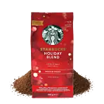 Holiday Blend ground coffee from Starbucks 

